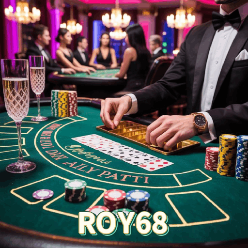 App ROY68 para iOS e Android — interface mobile, login biométrico e PIX integrado